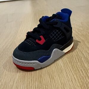Jordan 4 Retro OG (TD) Black Fire Red-Deep Royal Blue